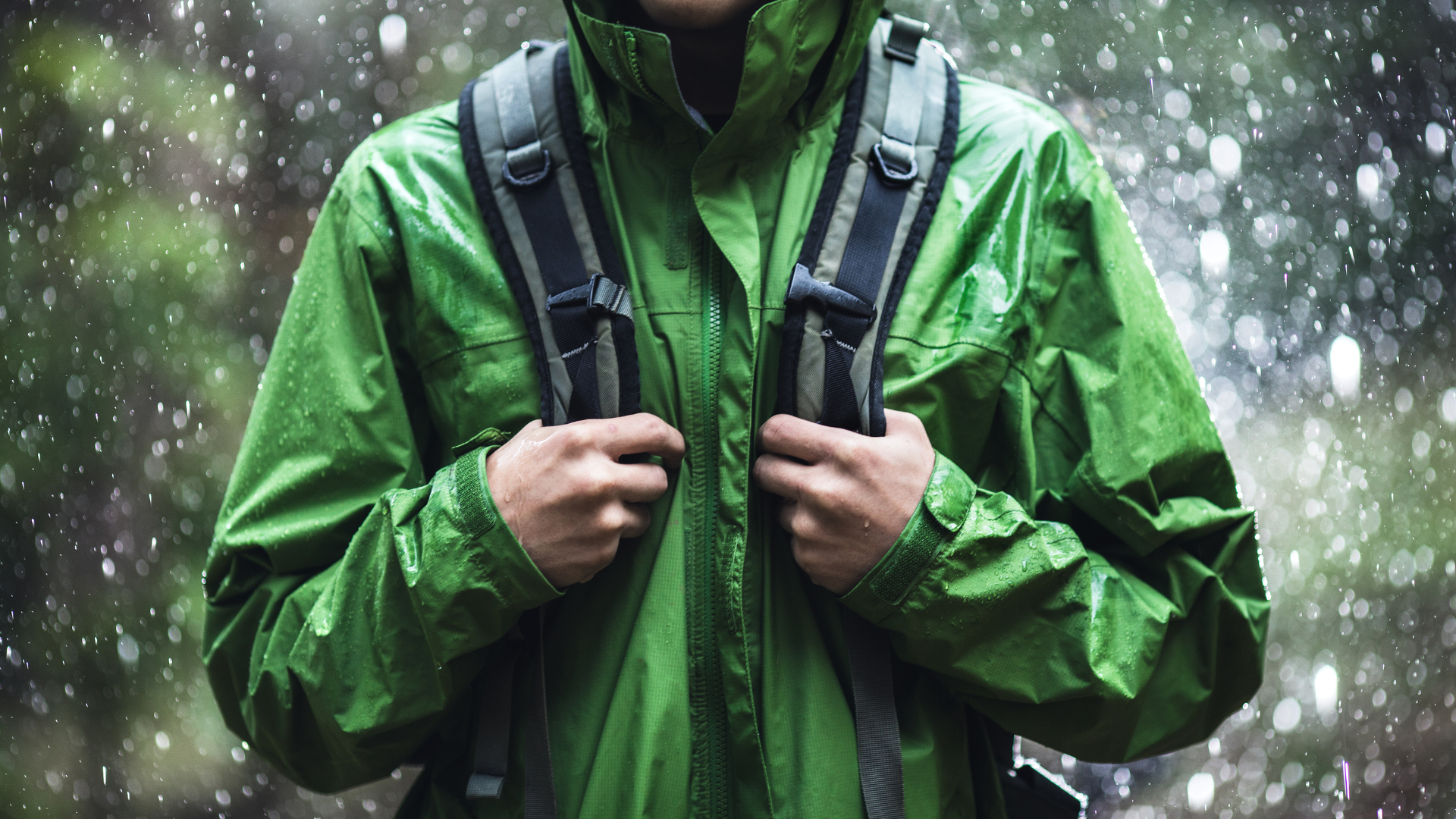 Green raincoat 2