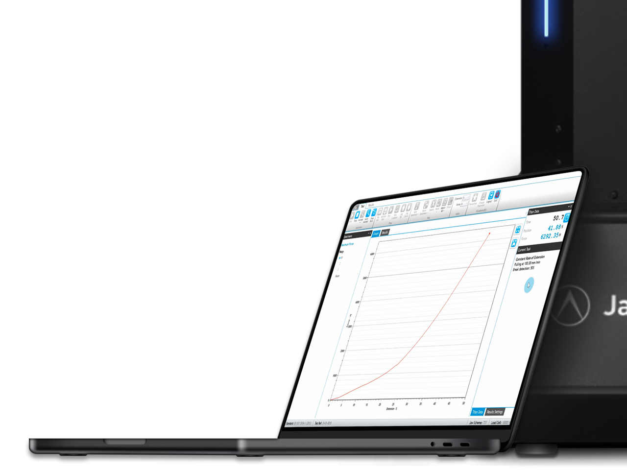 TestWise on laptop with Titan behind
