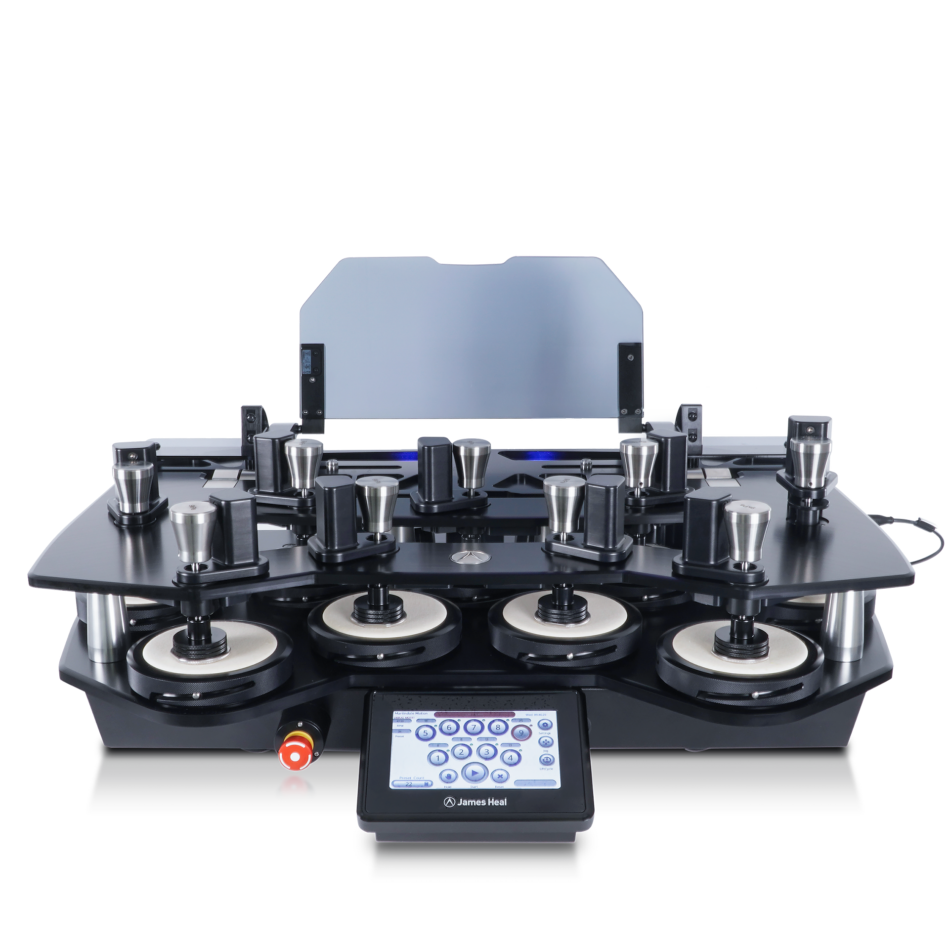Martindale Motion 9-station abrasion and pilling tester by James Heal