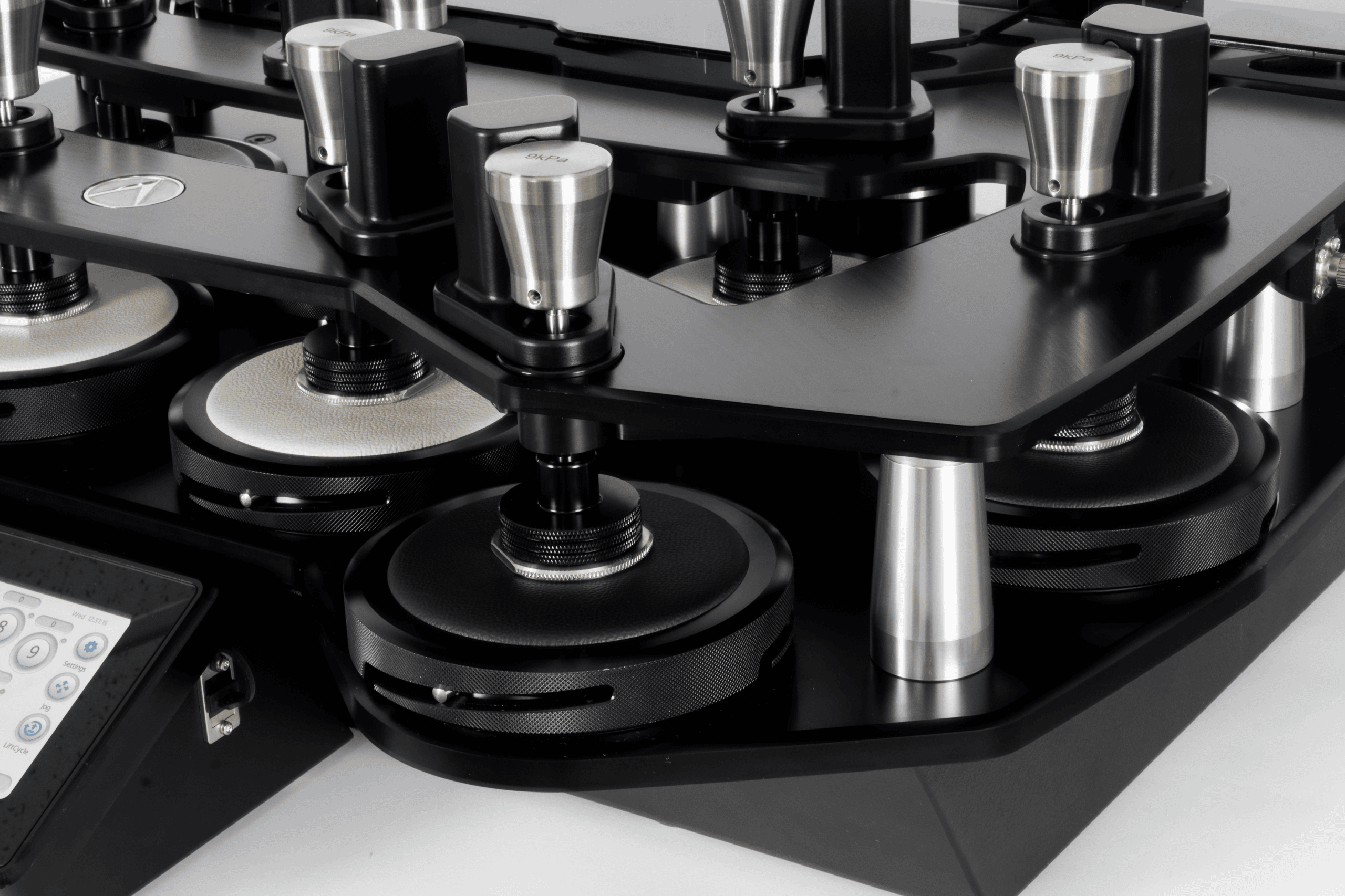 Martindale Motion close-up of motorised test head lifter by James Heal