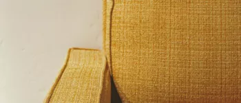 Orange/brown sofa seat upholstery