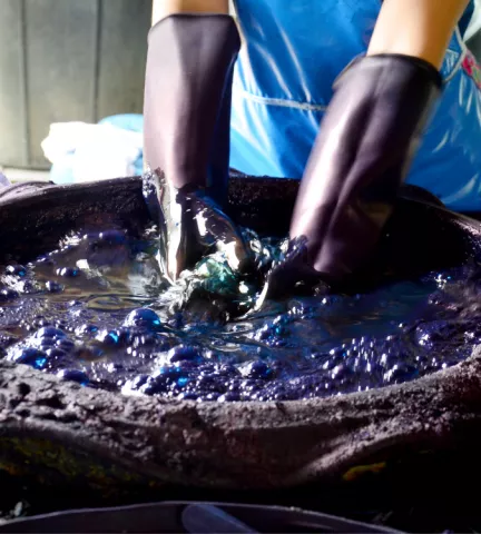 Textiles Being Dyed