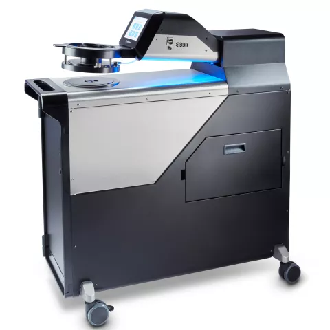 James Heal - AirPro air permeability tester - side view