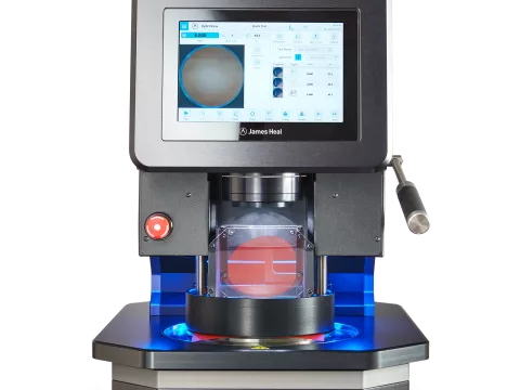 James Heal | HydroView hydrostatic head tester, close up test bed and touchscreen