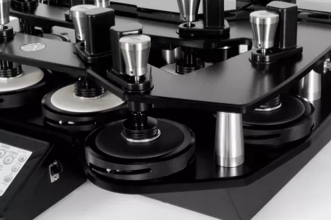 Martindale Motion close-up of motorised test head lifter by James Heal