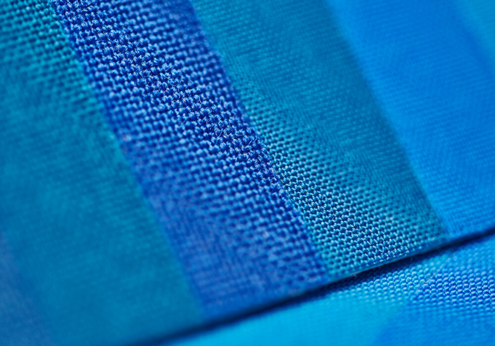 blue wool standards close up